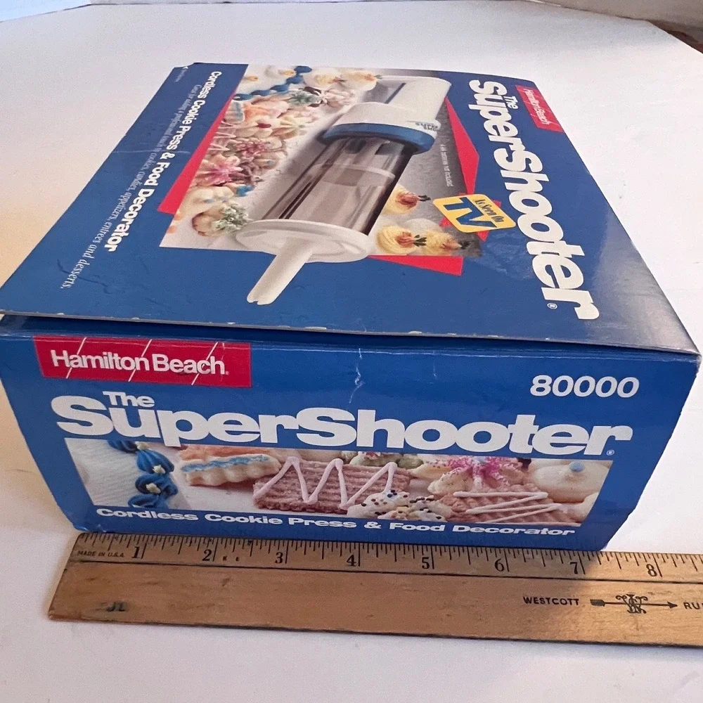 Hamilton Beach Super Shooter Cordless Cookie Press Food Decorator Vtg 80000